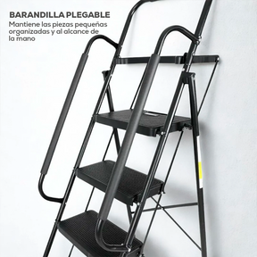 Escalera Evolut 100% Antideslizante + Bolsa de Herramientas 3 en 1