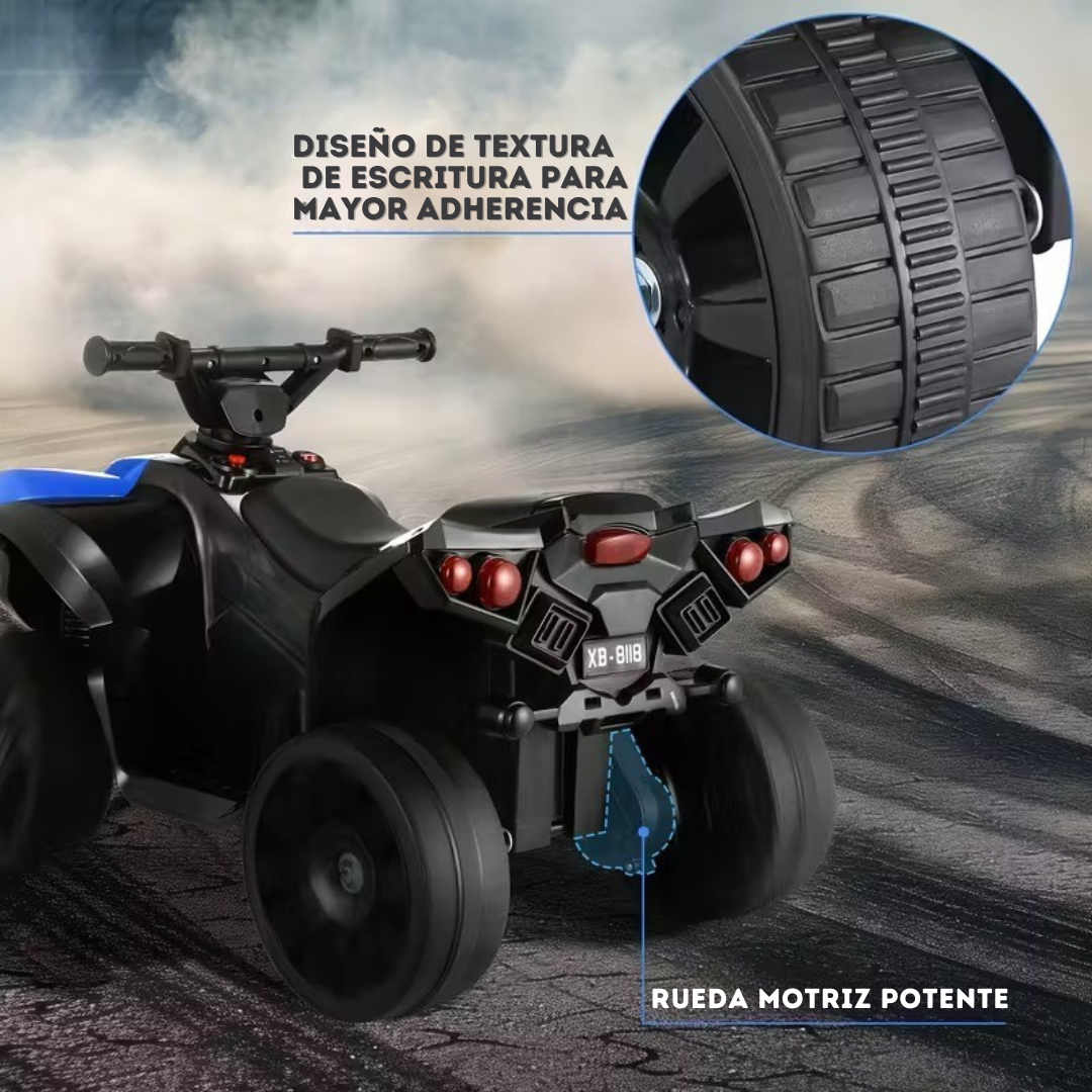 [Llevá 2 y Pagá 1] Auto Eléctrico Infantil TurboKids 4x4 con Luces LED + De Regalo: 2 Cascos de Seguridad