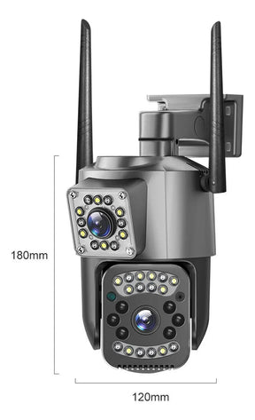 Llévate 3 y Pagá 1 - Cámara de Seguridad Zoom 4K Con Memoria Ilimitada, Doble Lente, Visión Nocturna y Sin Cables + Regalo